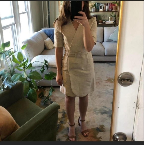 & Other Stories | Belted Linen Dress - Picture 2 of 9